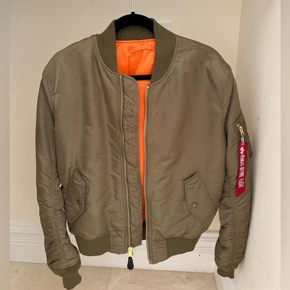 Alpha Industries MA-1 BOMBER JACKET HERITAGE - SAGE NEW - Picture 4 of 13